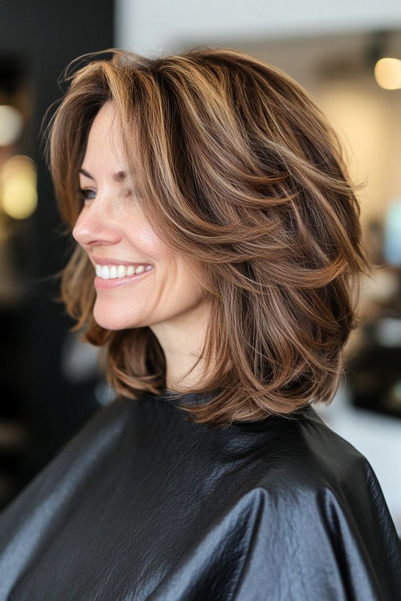 Layered Bob with Highlights