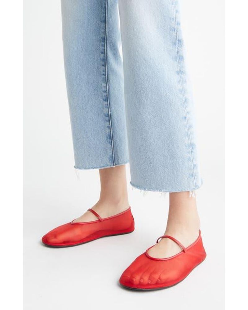 Jeffrey Campbell Mesh Red Mary Janes