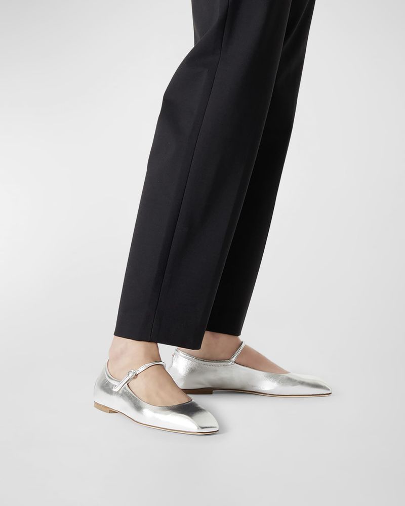 Aeyde Uma Square Toe Mary Jane Flats