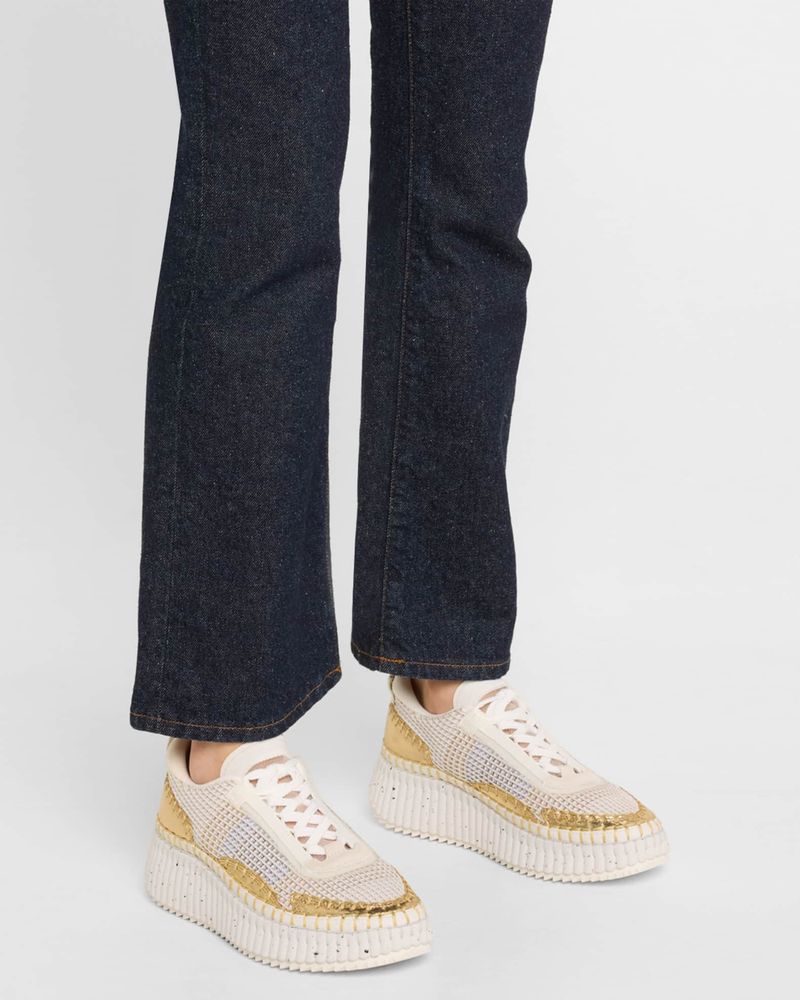 Chloé Nama Mixed Media Platform Sneakers