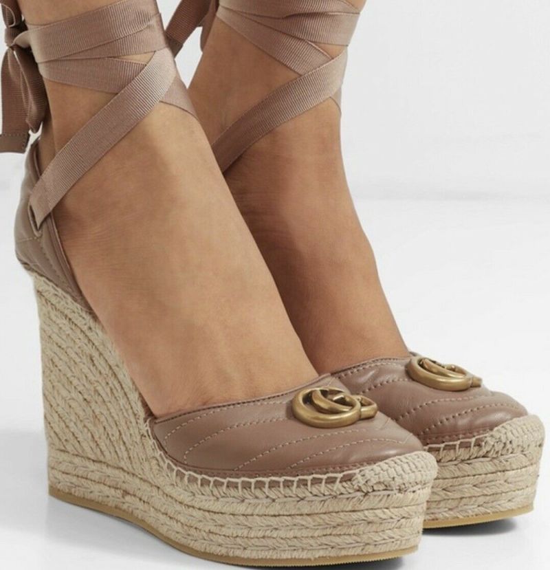 Gucci Platform Leather Espadrilles