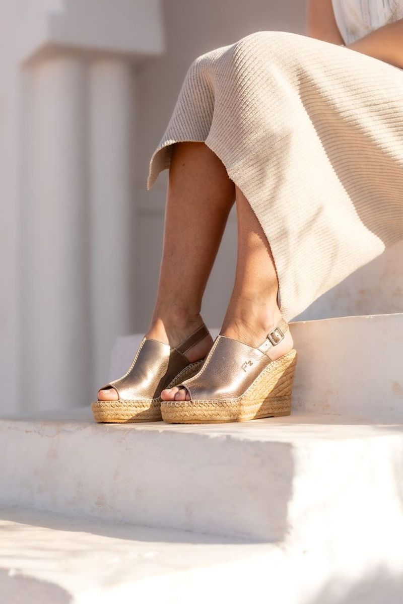 Metallic Gold Espadrilles