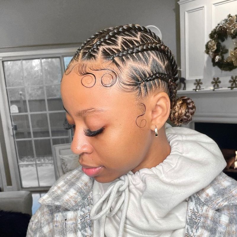 Zigzag Parting Braids