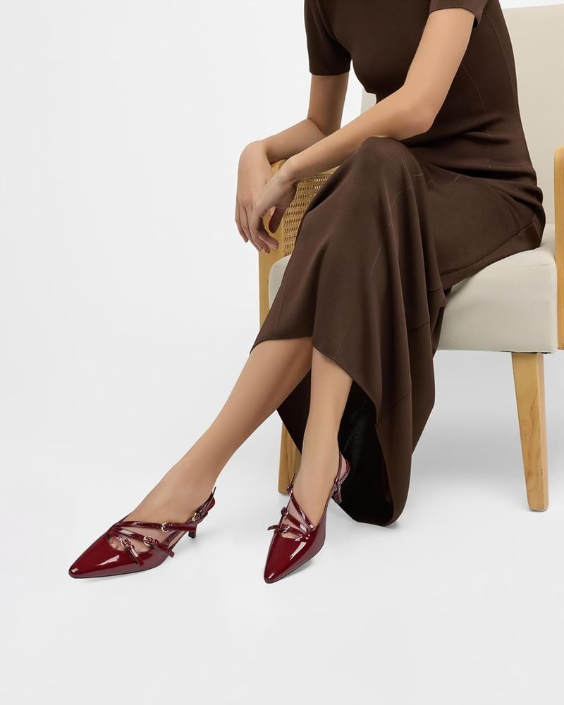 Cornmood Slingback Kitten Heel