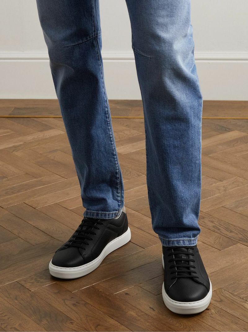 Brunello Cucinelli Suede and Leather Sneakers