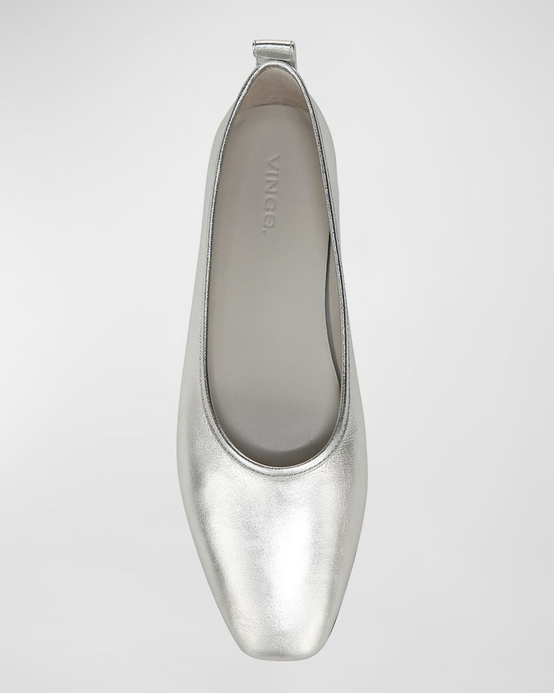 Vince Vivian Metallic Ballerina Flats