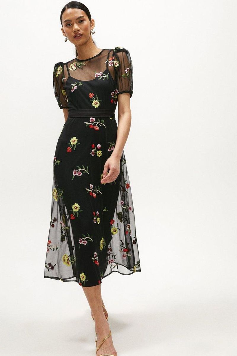 Floral Embroidered Dress