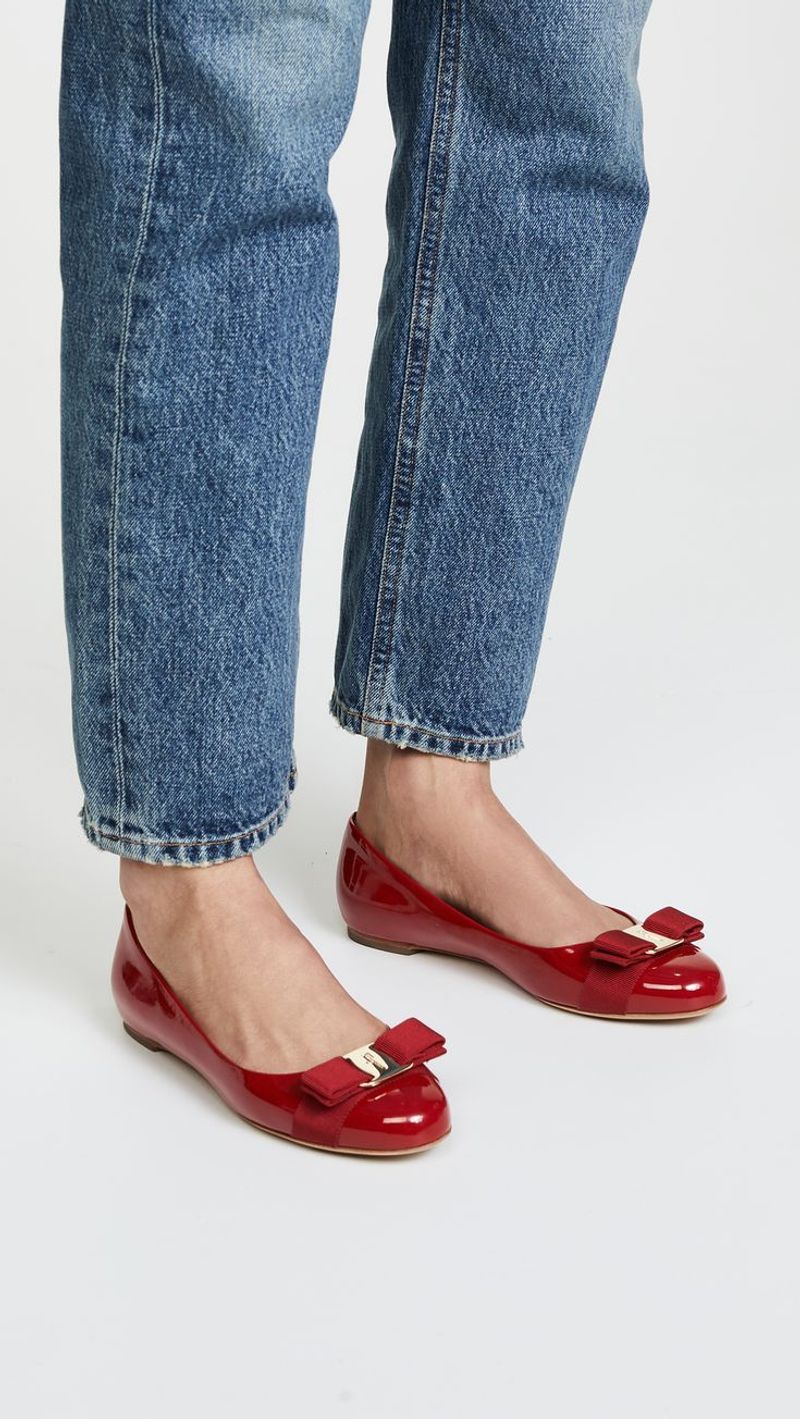 Salvatore Ferragamo Varina Bow Ballet Flats