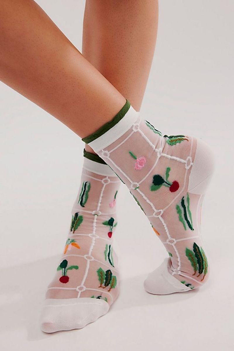 High Heel Jungle Farmers Market Sheer Socks