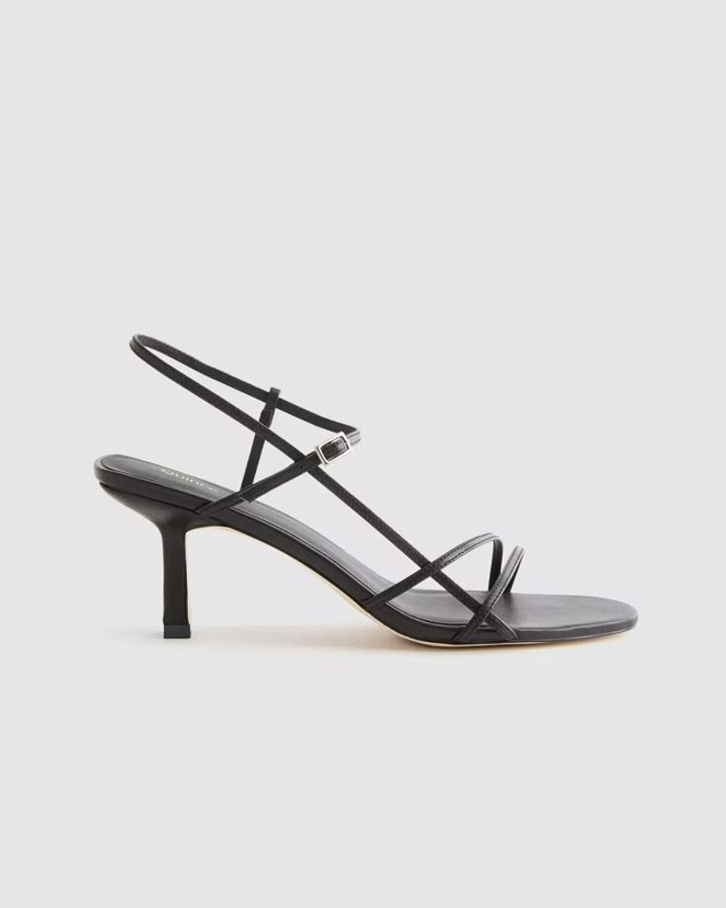 Quince Italian Leather 70mm Strappy Heel
