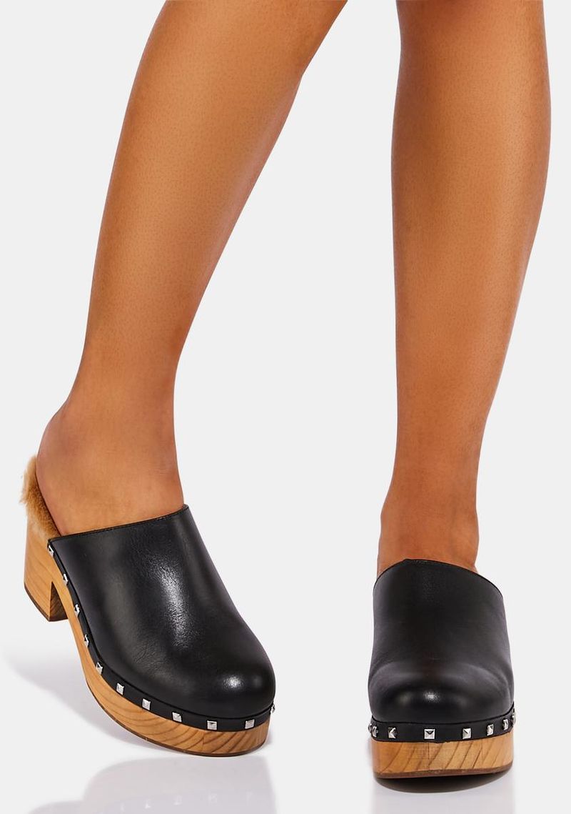 Steve Madden Women's Brooklyn Wooden Platform Clogs