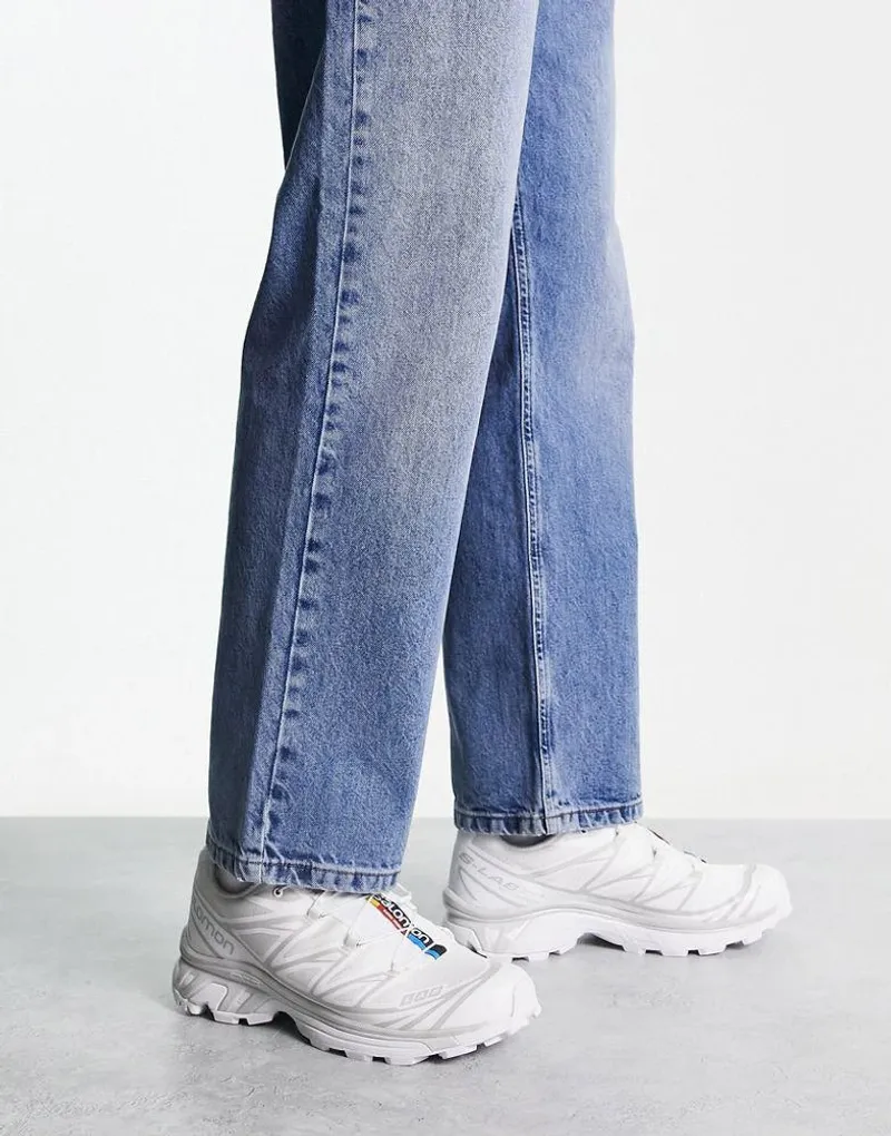 Salomon Xt-6 Unisex Trainers in White and Lunar Rock