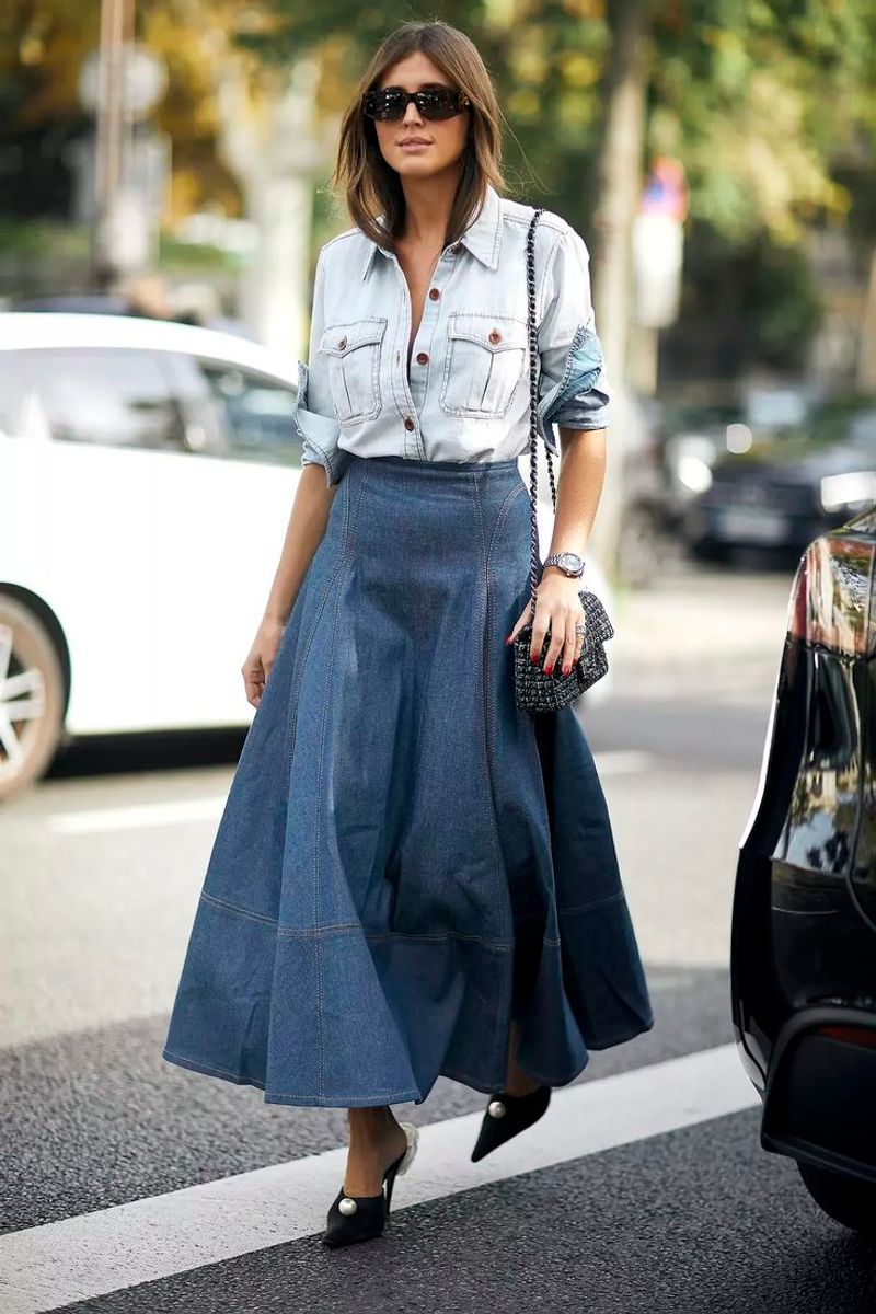 How the Denim Skirt Trend Is Making Fashion Simpler (And Way More Stylish)!