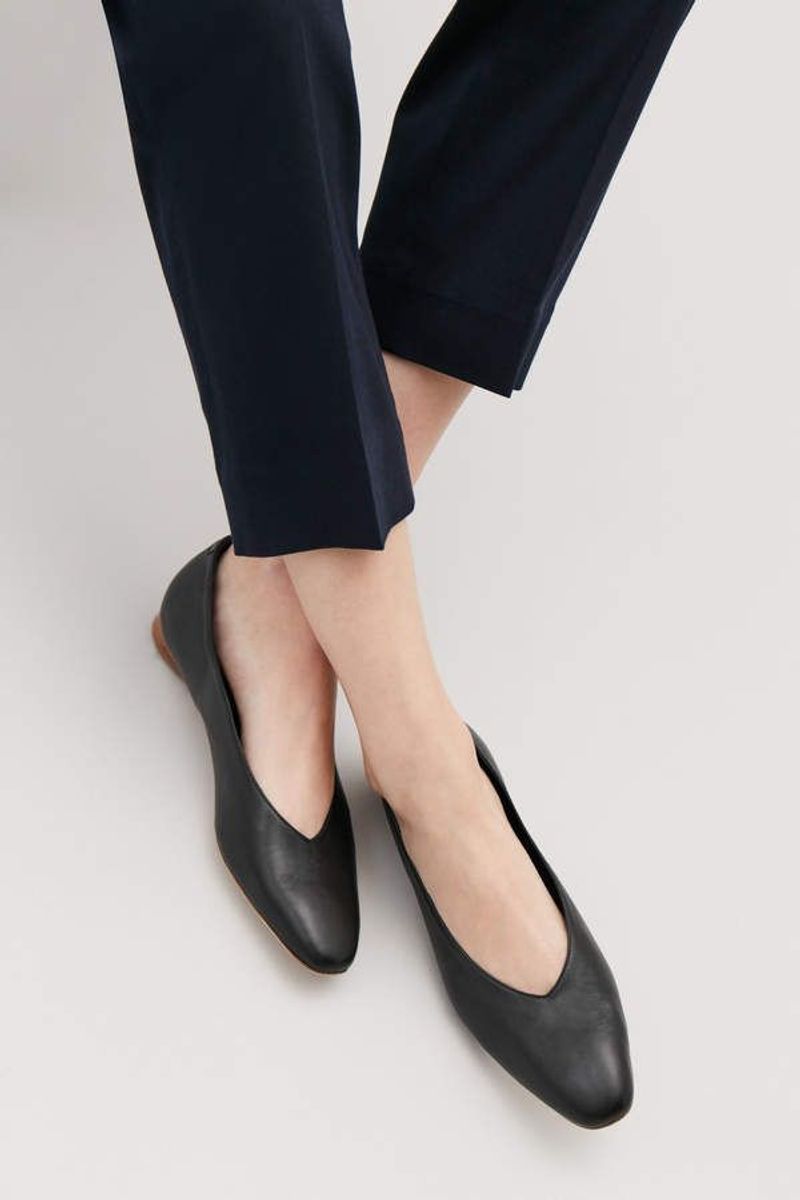 Cos Leather Ballerina Flats