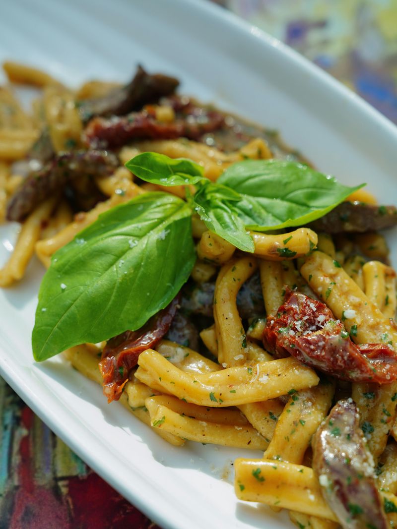 Pesto Pasta with Sun-Dried Tomatoes