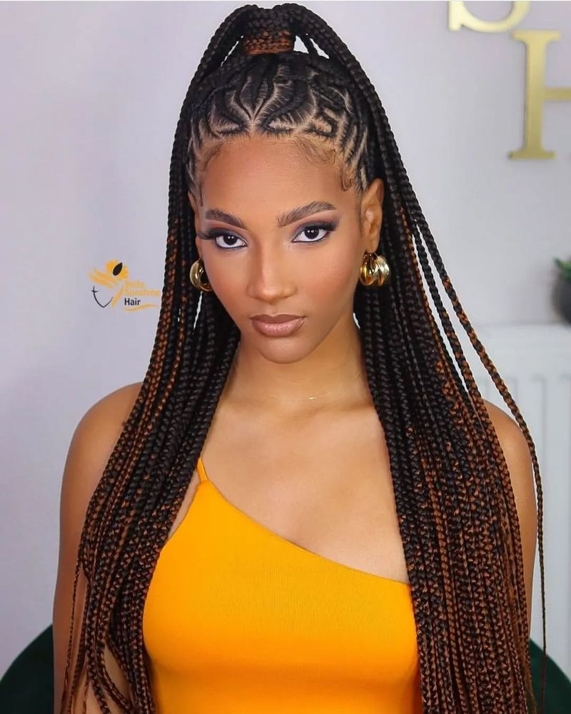 Half Up, Half Down Braids