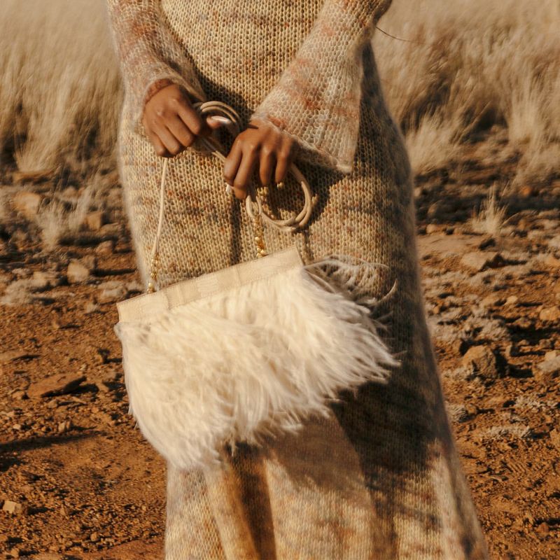 Feathered Handbag