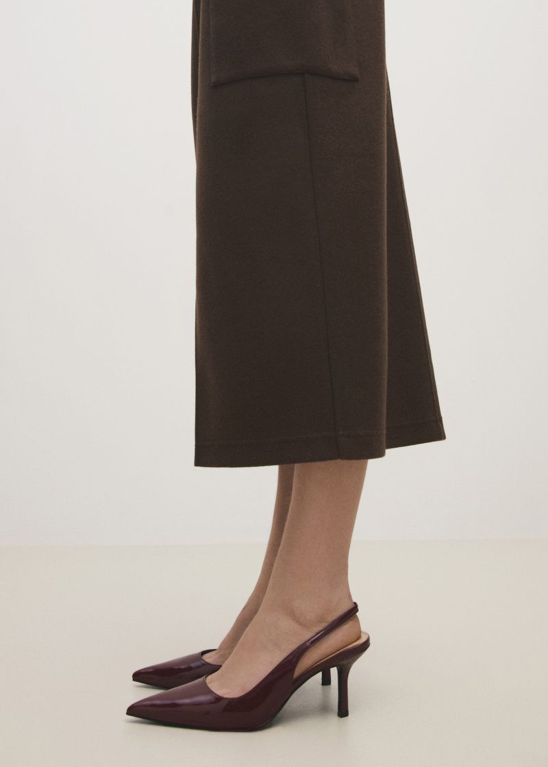 MANGO Pointed Shoes With Patent Leather Effect