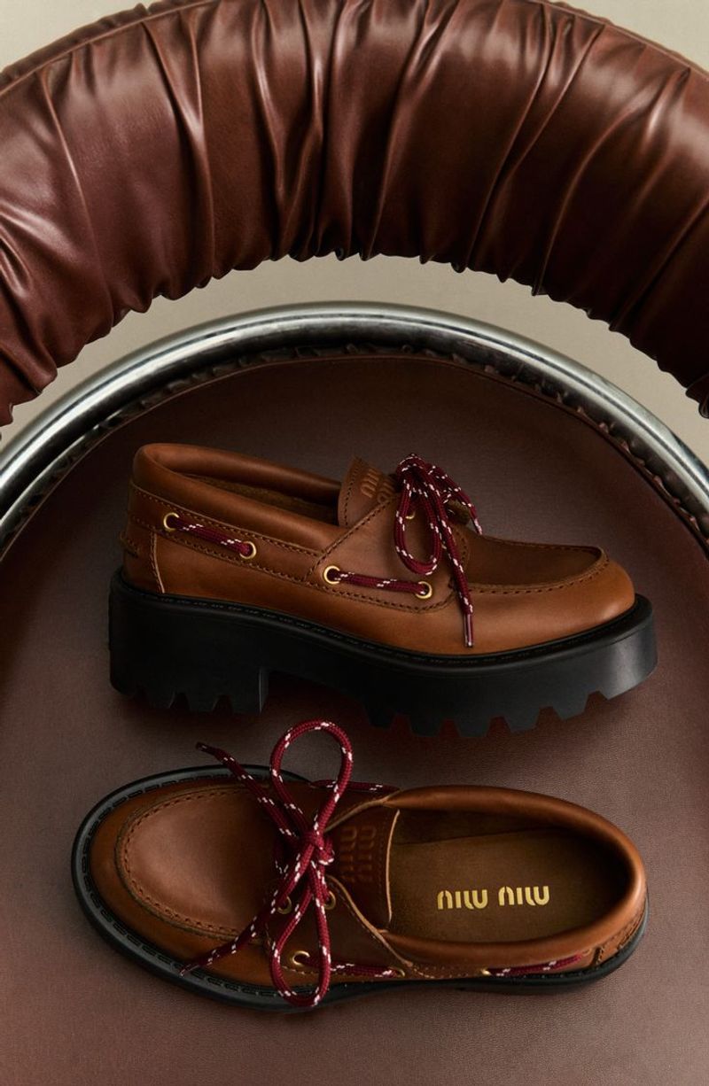 Lug Sole Boat Shoe – Miu Miu