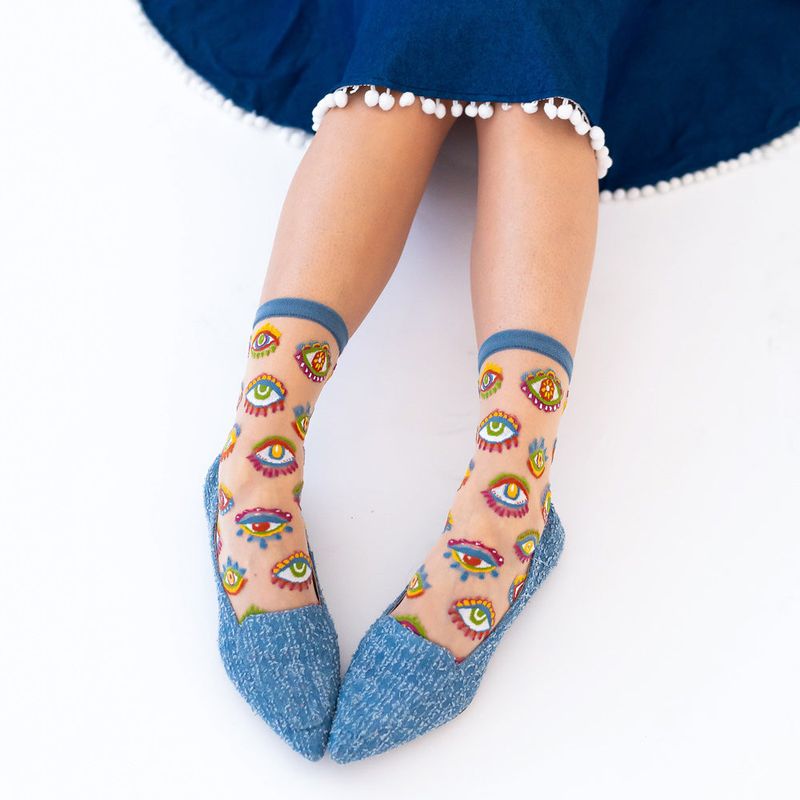 Sock Candy Evil Eye Sheer Sock