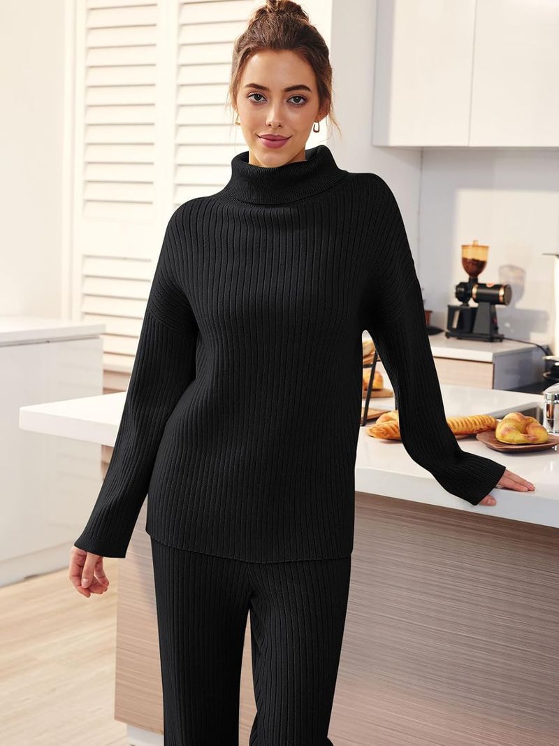 Lillusory Turtleneck Sweater Lounge Set