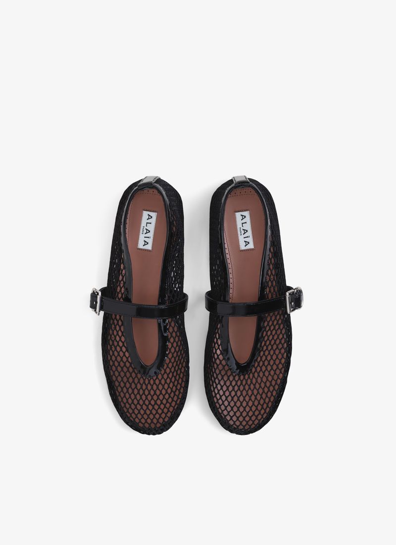 Alaïa fishnet ballet flats