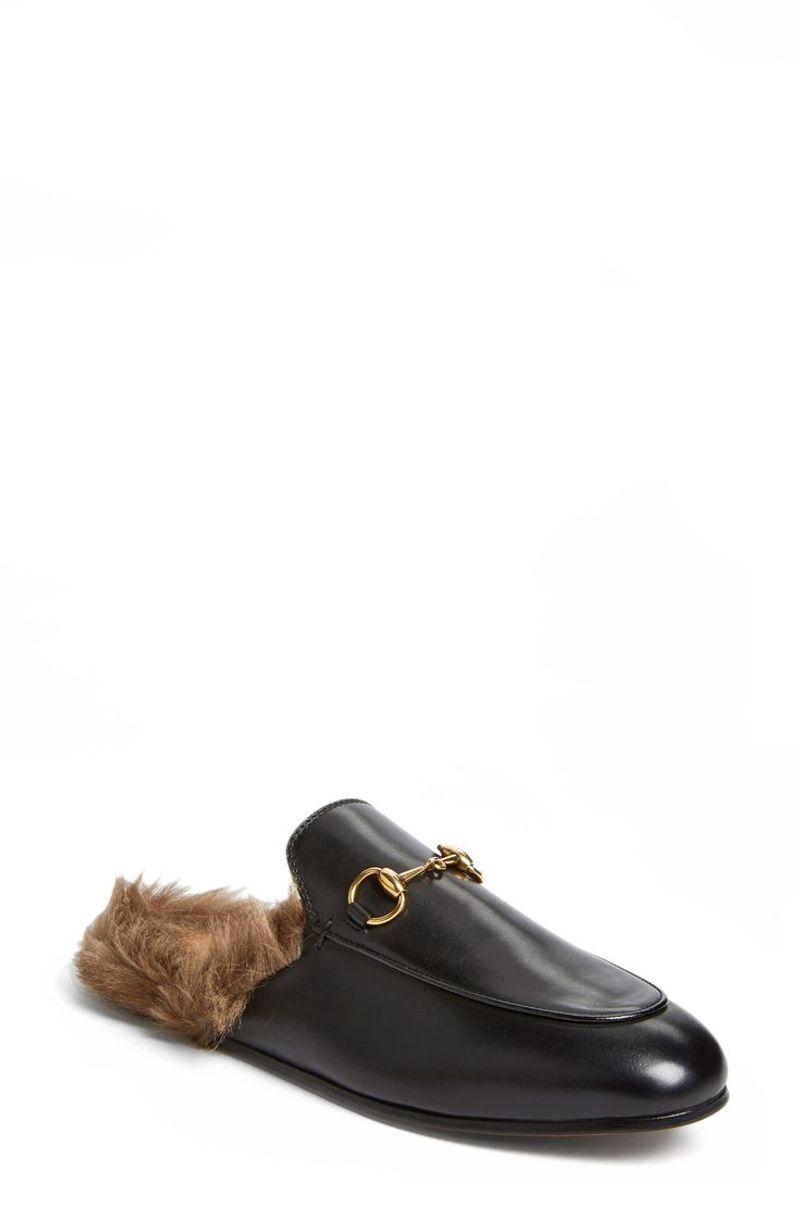 Gucci Princetown Genuine Shearling Loafer Mule
