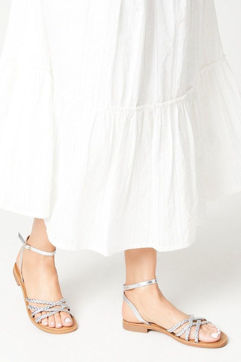 Dressy Ankle-Strap Flats