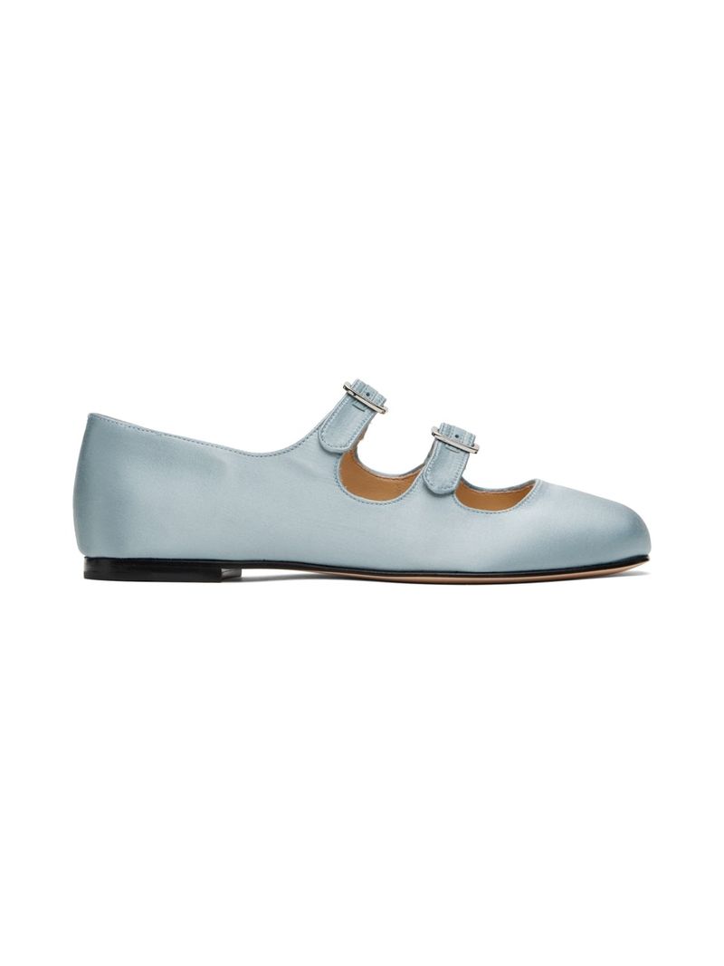 Sandy Liang Blue MJ Double Strap Ballerina Flats
