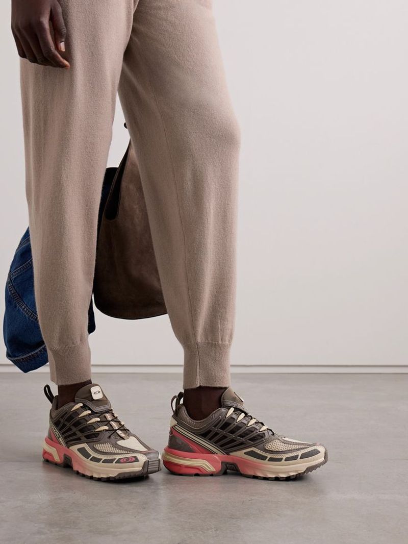 SALOMON Acs Pro Rubber-Trimmed Mesh and Faux Leather Sneakers