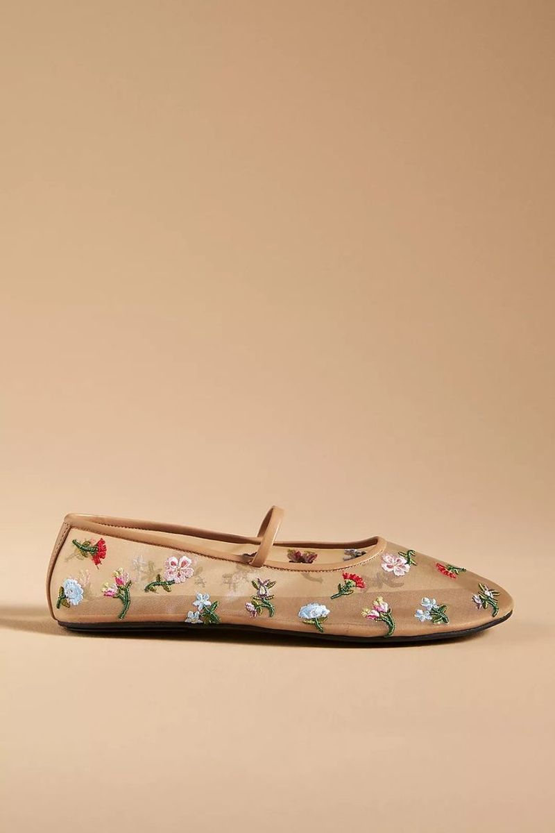 Jeffrey Campbell Floral Mesh Flat