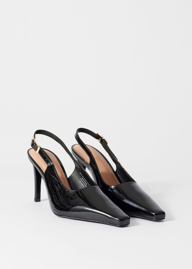 & Other Stories Patent Leather Slingback Pumps