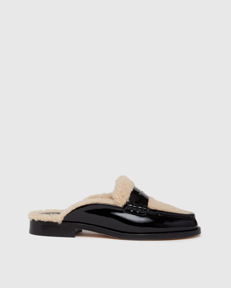 PAIGE Emmett Genuine Shearling Lined Loafer Mule