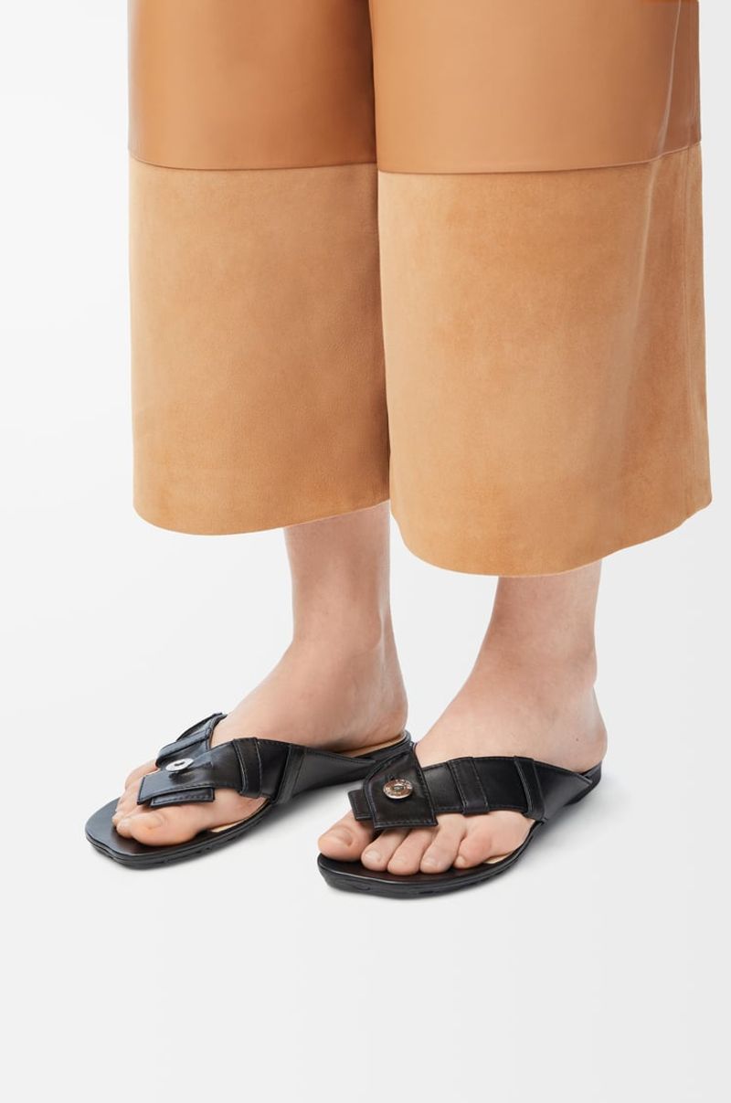 LOEWE Toy Panta Toe Post Sandal In Lambskin