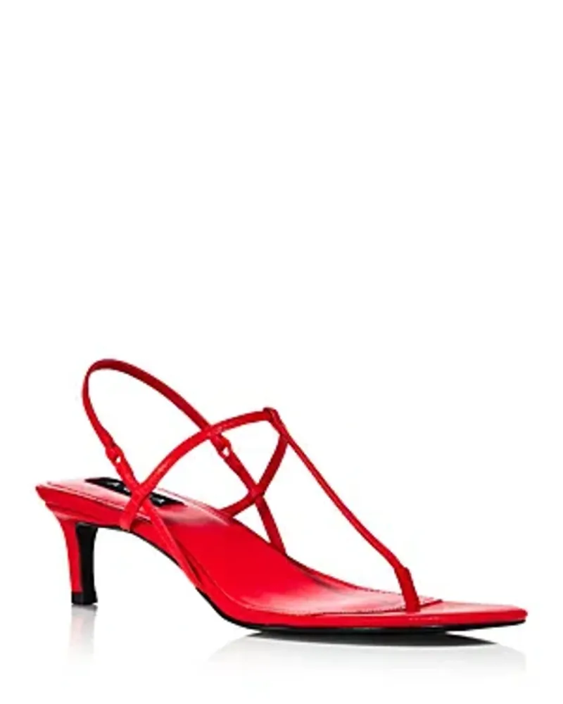 AQUA T Strap Slingback High Heel Sandals