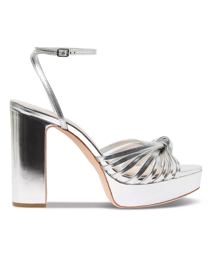 Loeffler Randall Rivka 115MM Leather Knot Platform Sandals