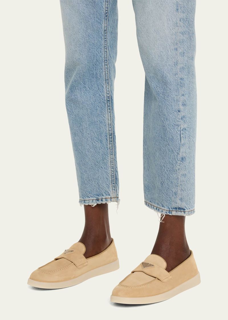 Prada Saint Tropez Suede Loafers