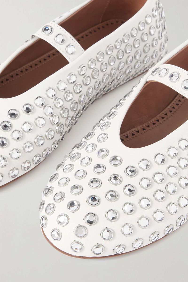 Alaïa Strass Ballerina Flats