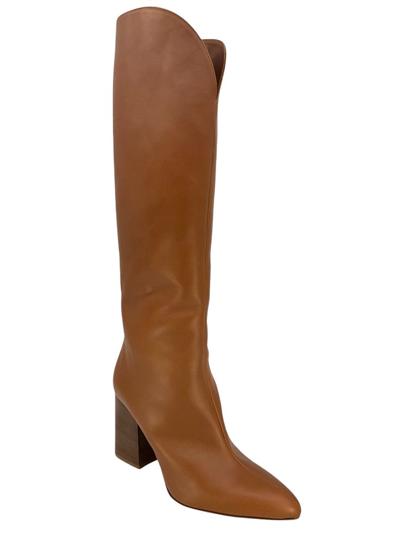 Gabriela Hearst Tobacco Suede Cowboy Boots