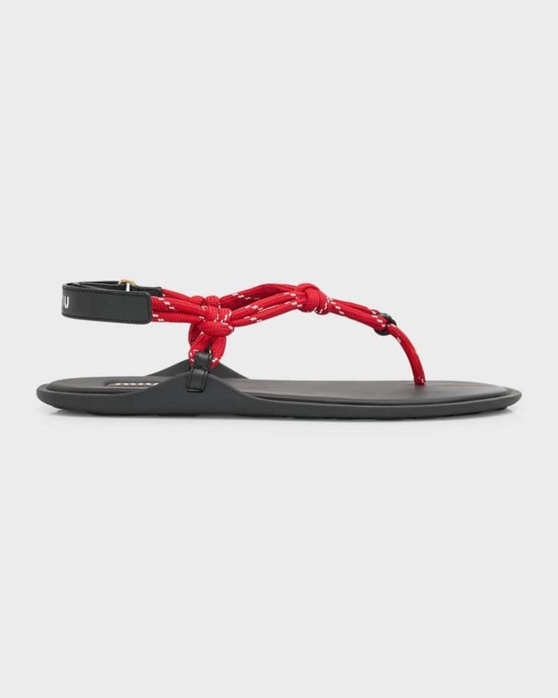 Miu Miu Sporty Rope Sandals