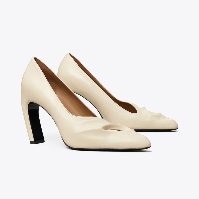 Tory Burch Sculpted Peep-Toe Pumps