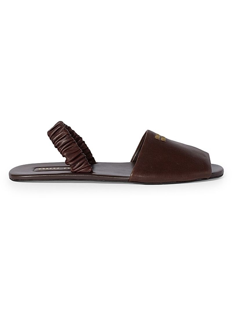 Miu Miu Ruches Slingback Sandals