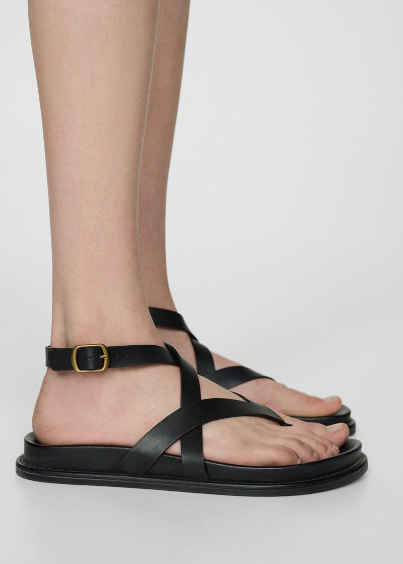 MANGO Toe Loop Flat Sandal