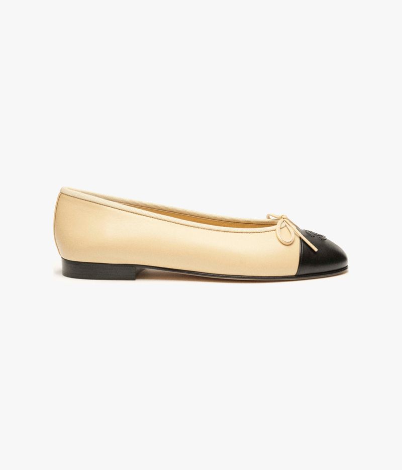 Chanel Two-Tone Ballet Flats
