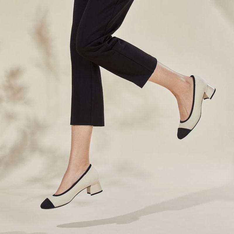 Low-Block Heels with Rounded or Square Toes
