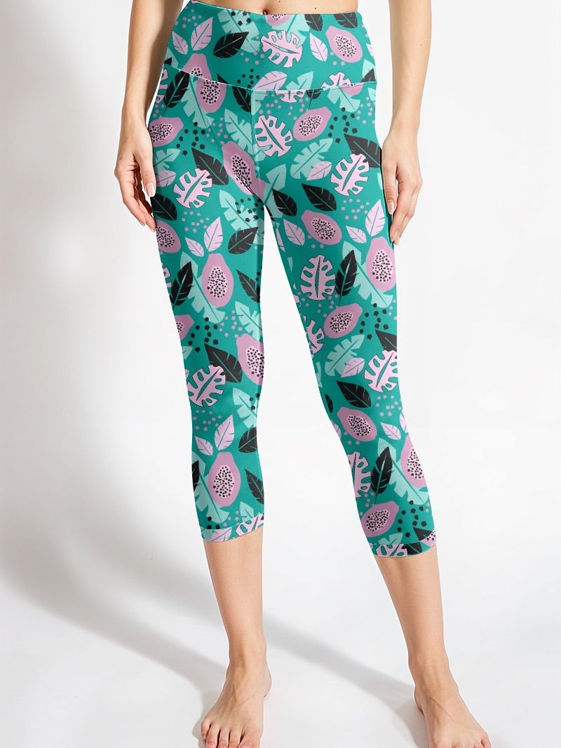 Loud, Busy Prints on Stretch Capris