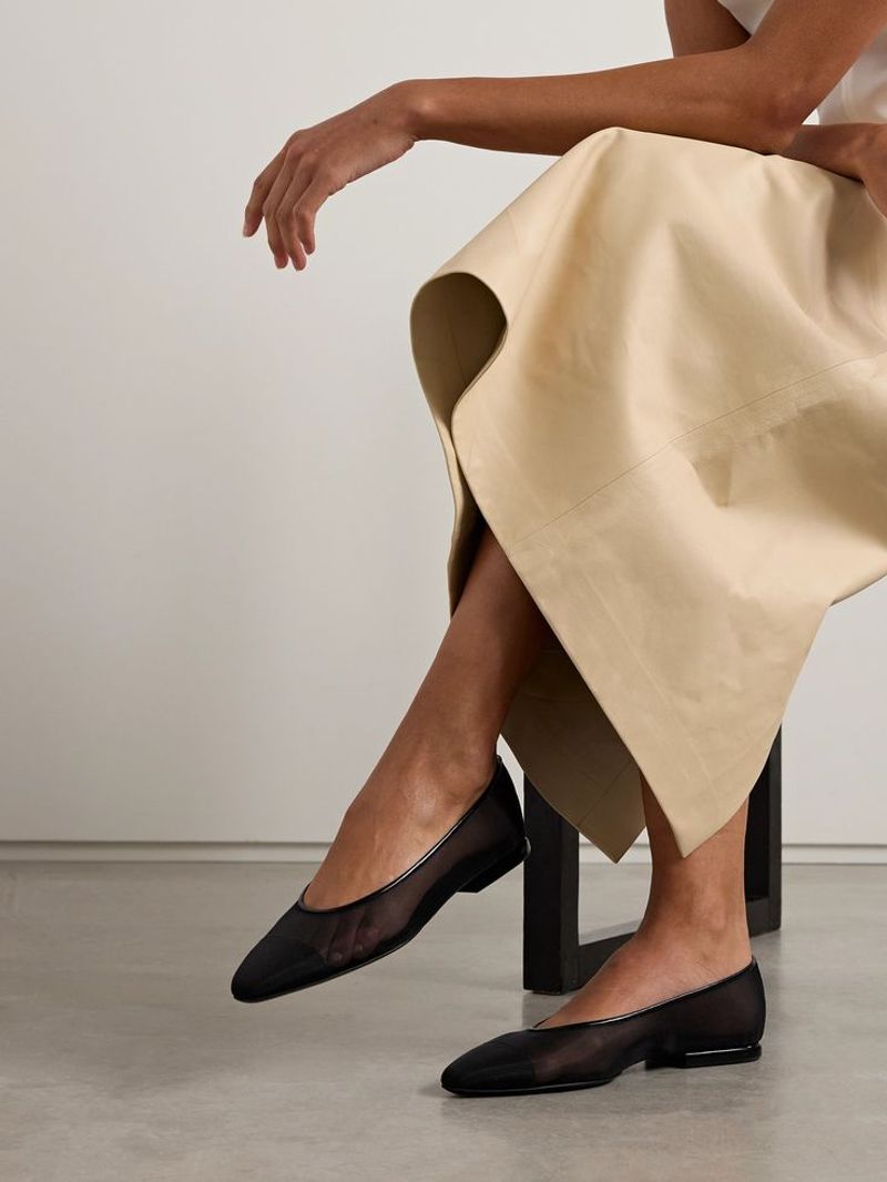 Pointed-Toe Mesh Flats