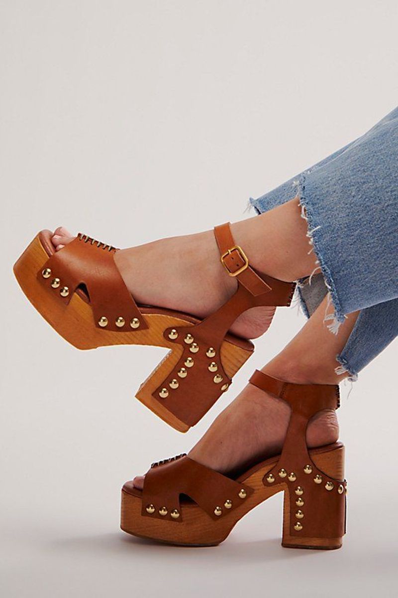 Overly Chunky Platform Clogs with Studs or Cut-Outs