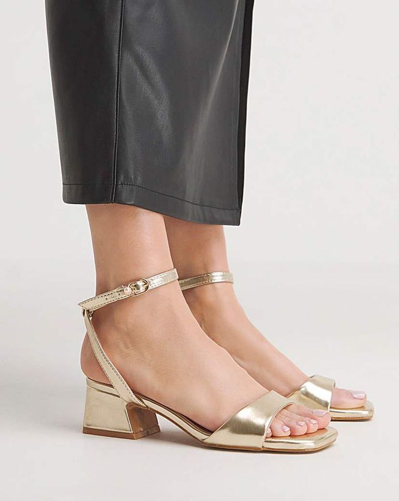 Low Block-Heel Sandals