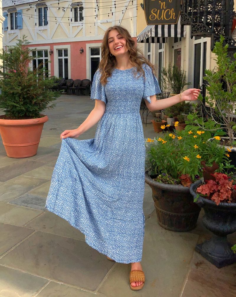 Zesica Floral Tiered A-Line Maxi Dress